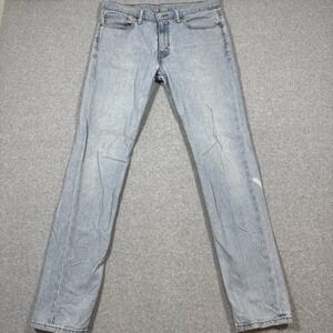 Levis 511 Men's 34x34 Slim Fit Blue Denim Jeans Grunge Casual Work